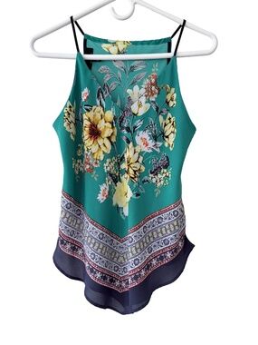 Floral Print Tank Top, Multi Color, Size S